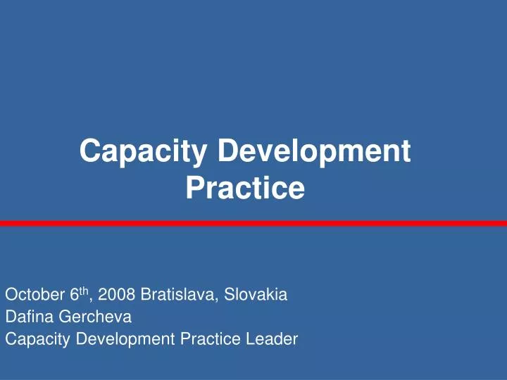 capacity development practice