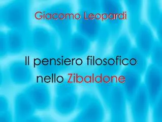 Giacomo Leopardi