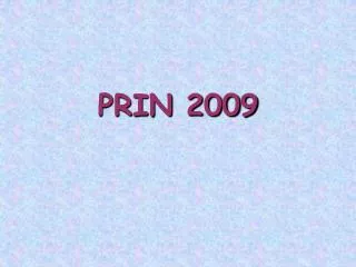 PRIN 2009