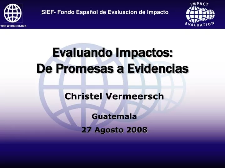 evaluando impactos de promesas a evidencias