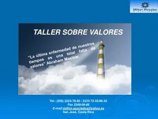 TALLER SOBRE VALORES