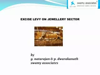 EXCISE LEVY ON JEWELLERY SECTOR
