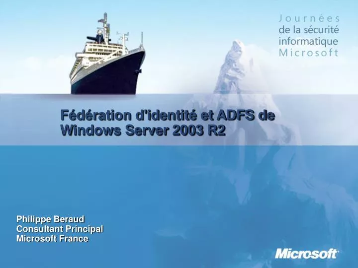 f d ration d identit et adfs de windows server 2003 r2