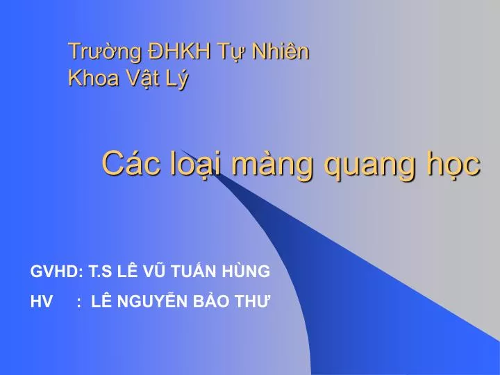 tr ng hkh t nhi n khoa v t l