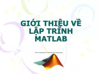 gi i thi u v l p tr nh matlab