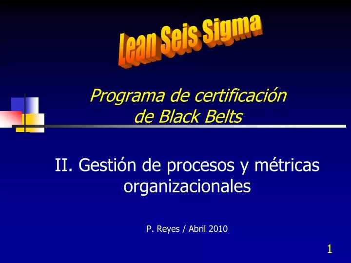 programa de certificaci n de black belts
