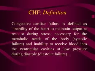 CHF: Definition