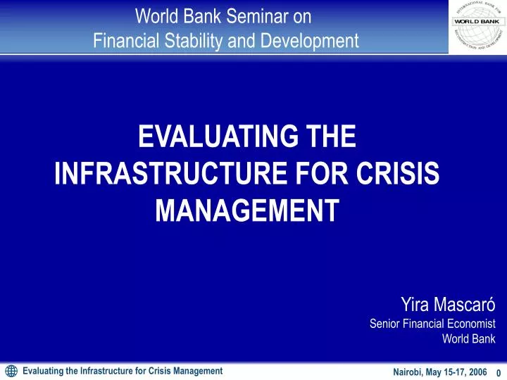 world bank seminar on financial stability and development