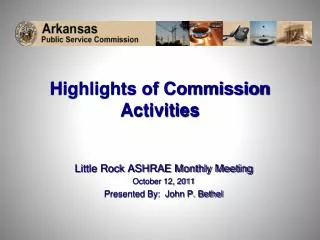 Highlights of Commission Activities