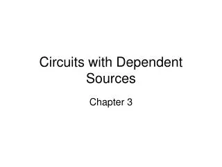 Circuits with Dependent Sources