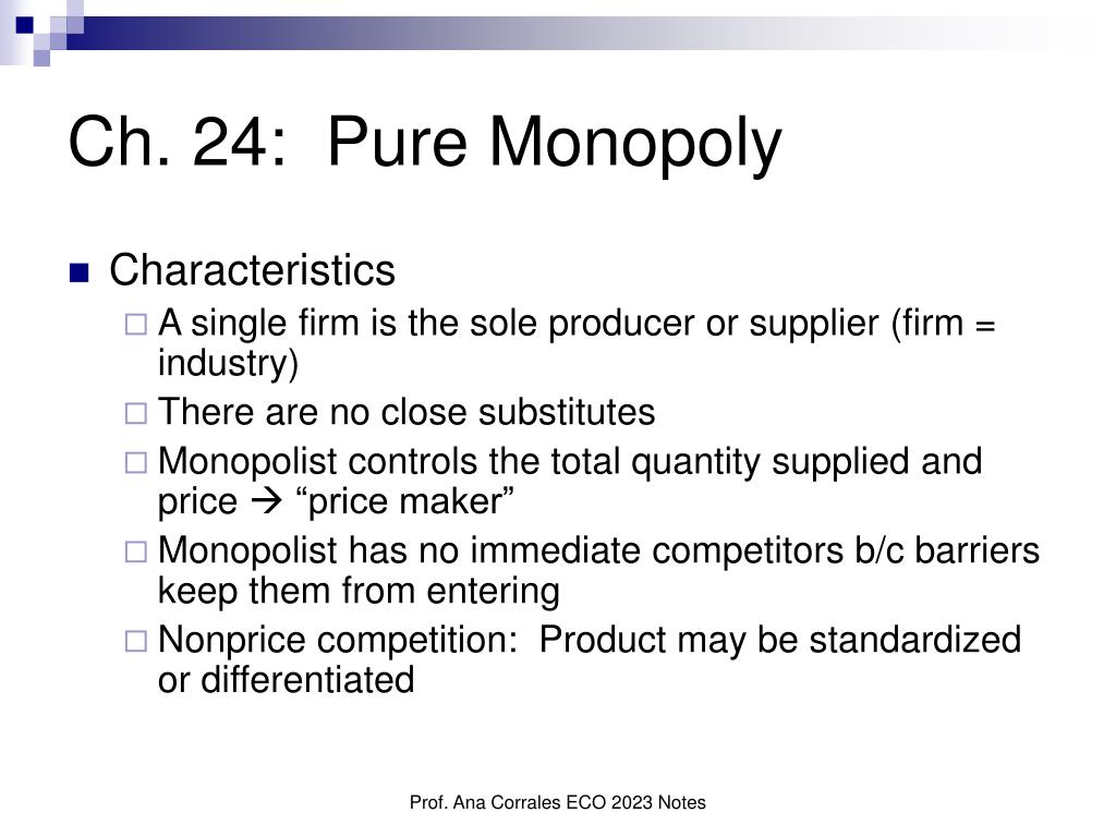 PPT - Ch. 24: Pure Monopoly PowerPoint Presentation, free download - ID ...
