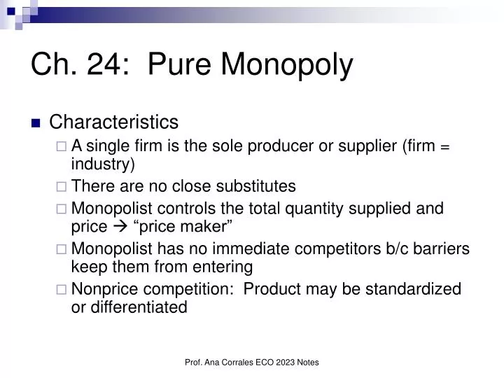 ch 24 pure monopoly