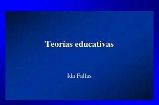 teor as educativas