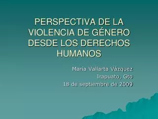 perspectiva de la violencia de g nero desde los derechos humanos