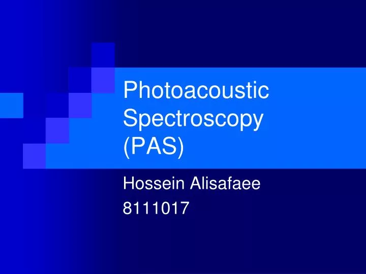 photoacoustic spectroscopy pas