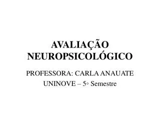 avalia o neuropsicol gico