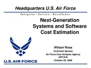 Next-Generation Systems and Software Cost Estimation