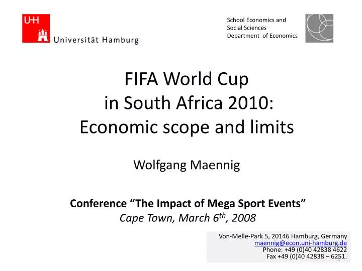fifa world cup in south africa 2010 economic scope and limits