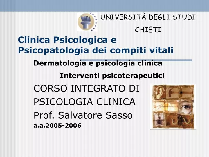 clinica psicologica e psicopatologia dei compiti vitali