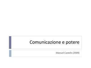 comunicazione e potere