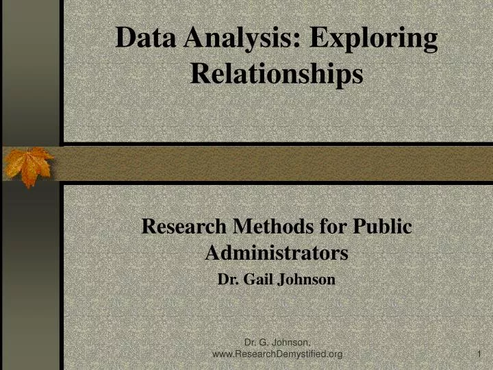 data analysis exploring relationships
