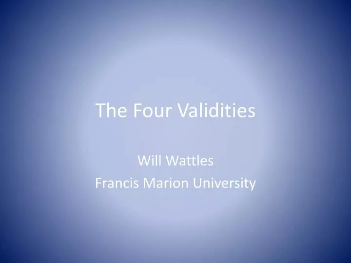 the four validities
