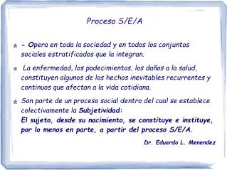 proceso s e a