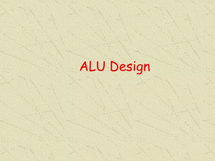 alu design