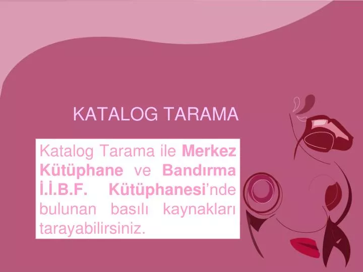 katalog tarama