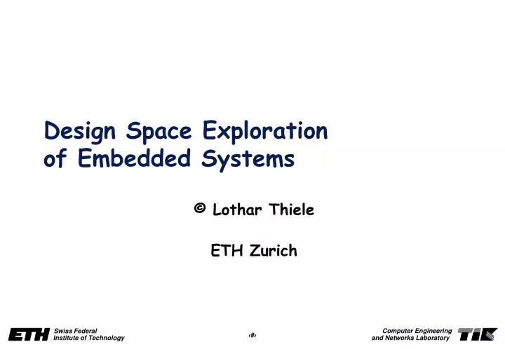 design space exploration of embedded systems