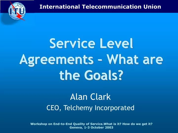 service level agreements what are the goals
