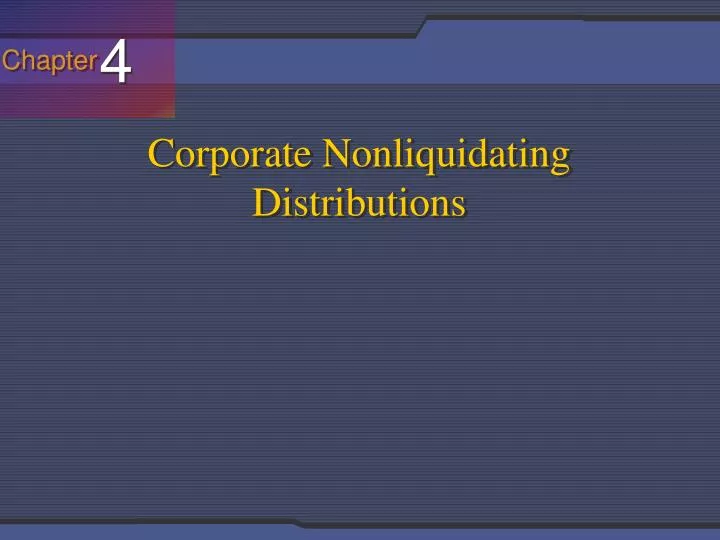 corporate nonliquidating distributions