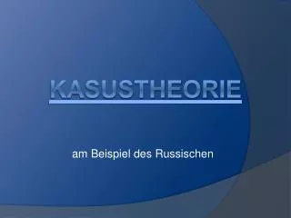 Kasustheorie