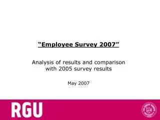 “Employee Survey 2007”