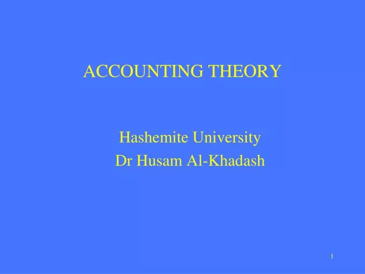 accounting theory