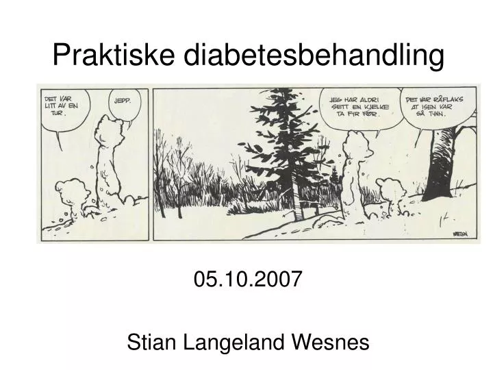 praktiske diabetesbehandling