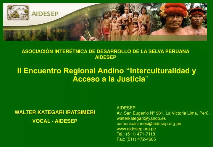 asociac i n inter tnica de desarrollo de la selva peruana aidesep