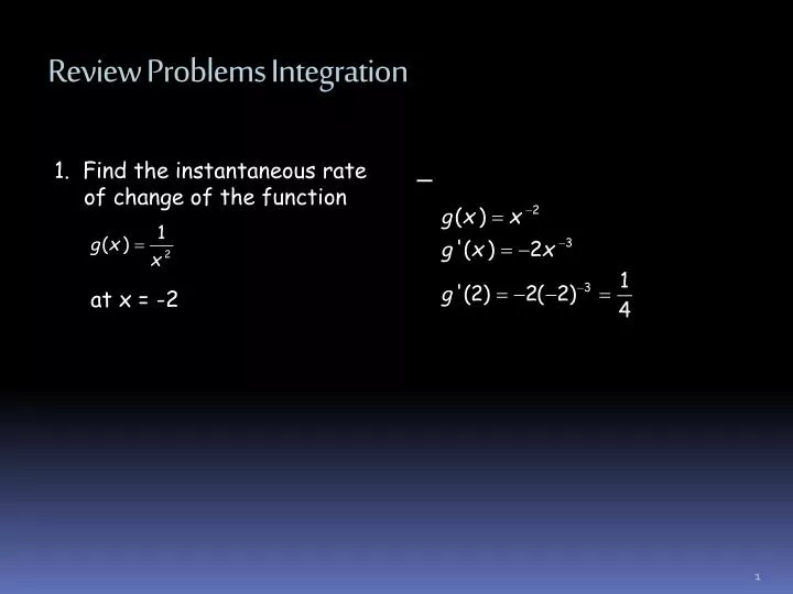 review problems integration