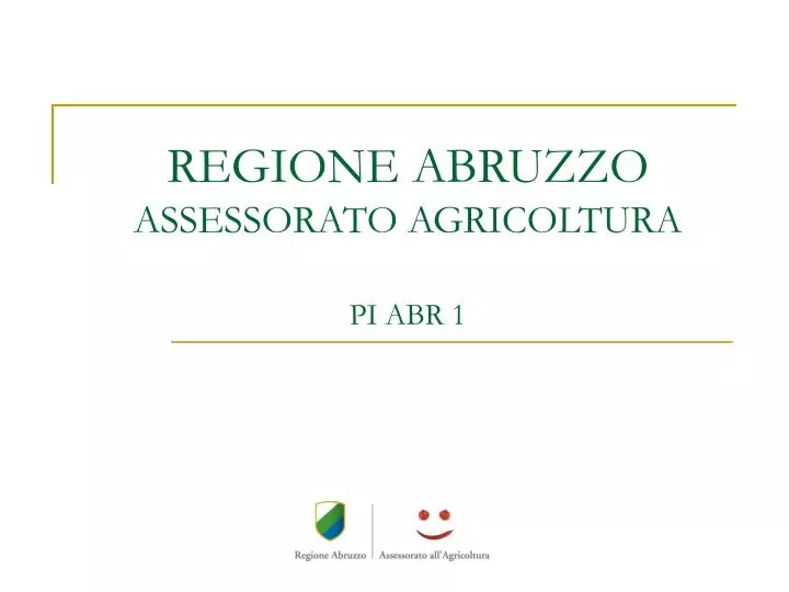 regione abruzzo assessorato agricoltura pi abr 1