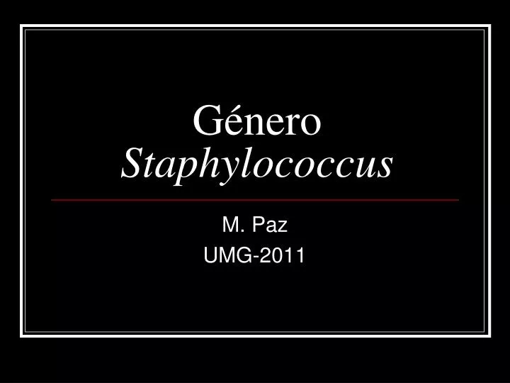 g nero staphylococcus
