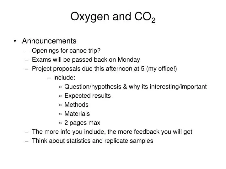 oxygen and co 2
