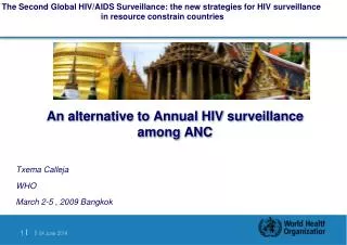 An alternative to Annual HIV surveillance among ANC