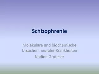 schizophrenie