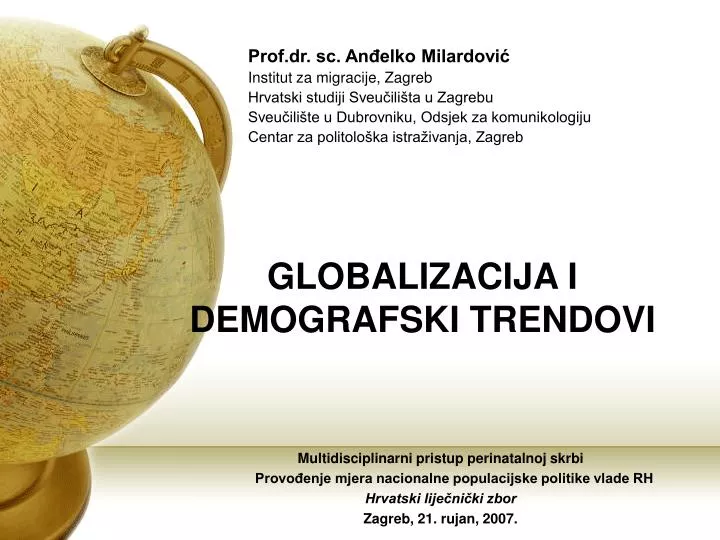 globalizacija i demografski trendovi