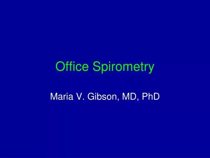 office spirometry