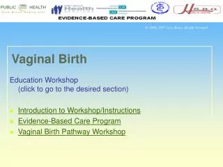 Education Workshop (click to go to the desired section) Introduction to Workshop/Instructions Evidence-Based Care Progr