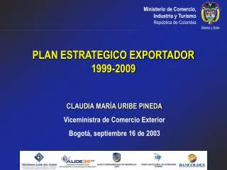 PLAN ESTRATEGICO EXPORTADOR 1999-2009
