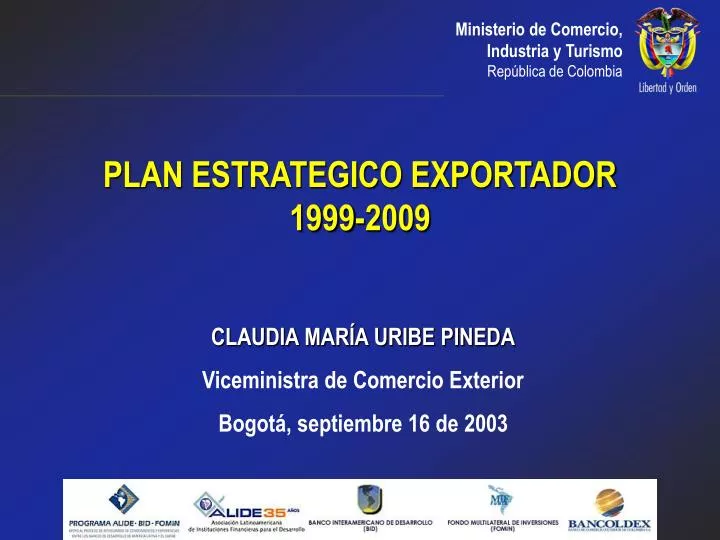plan estrategico exportador 1999 2009