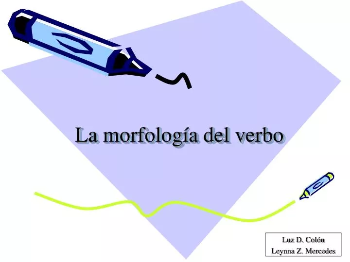 la morfolog a del verbo