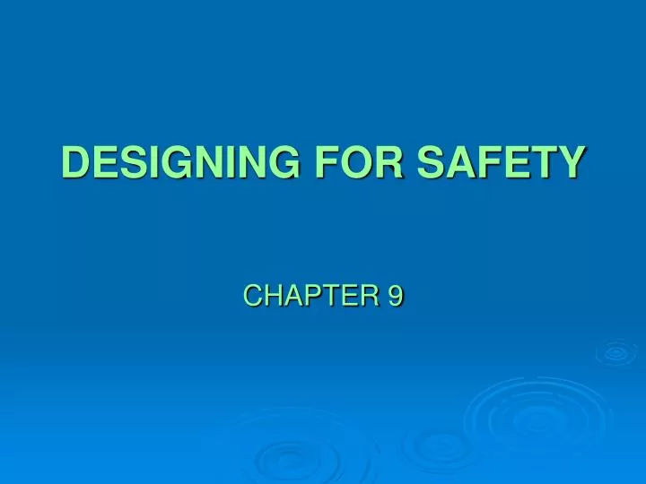 designing for safety